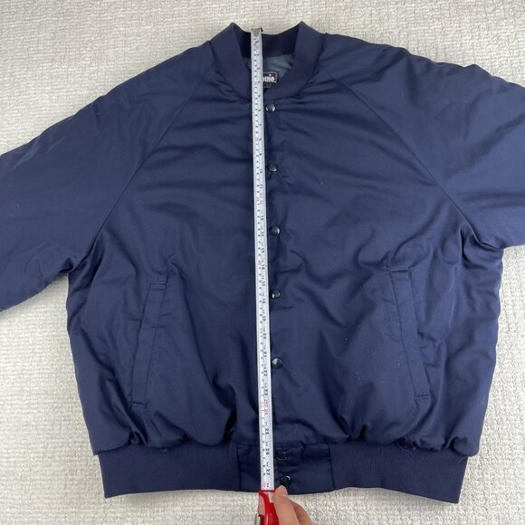 VINTAGE King Louie USA Bomber Jacket Men XL Navy Laborers Indianapolis Local 120 - Picture 15 of 16